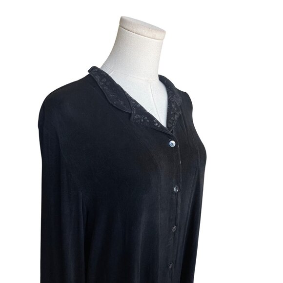 Chicos Travelers Slinky Knit Cardigan Top Sweater Size XL Holiday Jacket Acetate - Picture 2 of 8